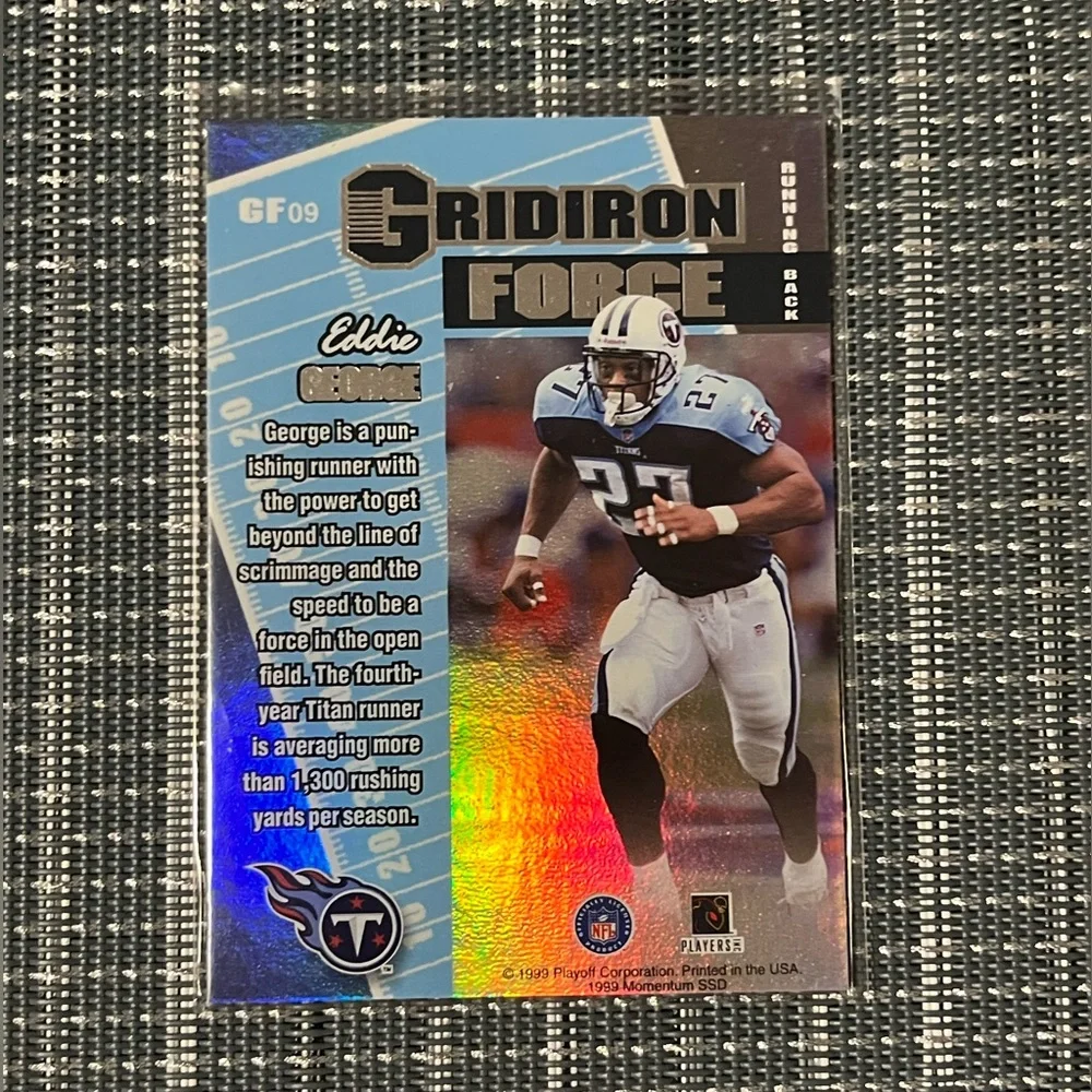 Eddie George 🏈 1998 TN Titan’s NFL Football Sports Trading Card #GF09, Qty 1